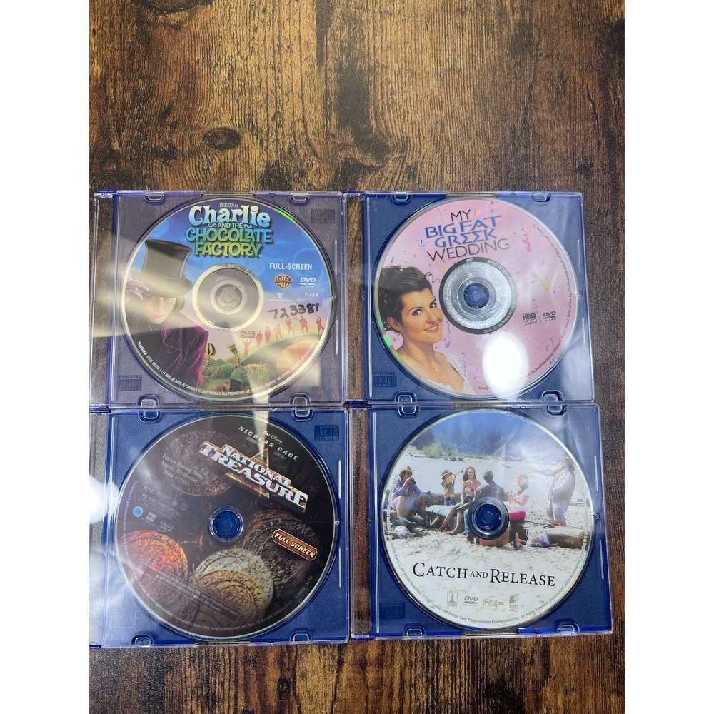 Lot Of 4 Movie DVDs Not In Original Case National Treasure My Big Fat Greek Wedd